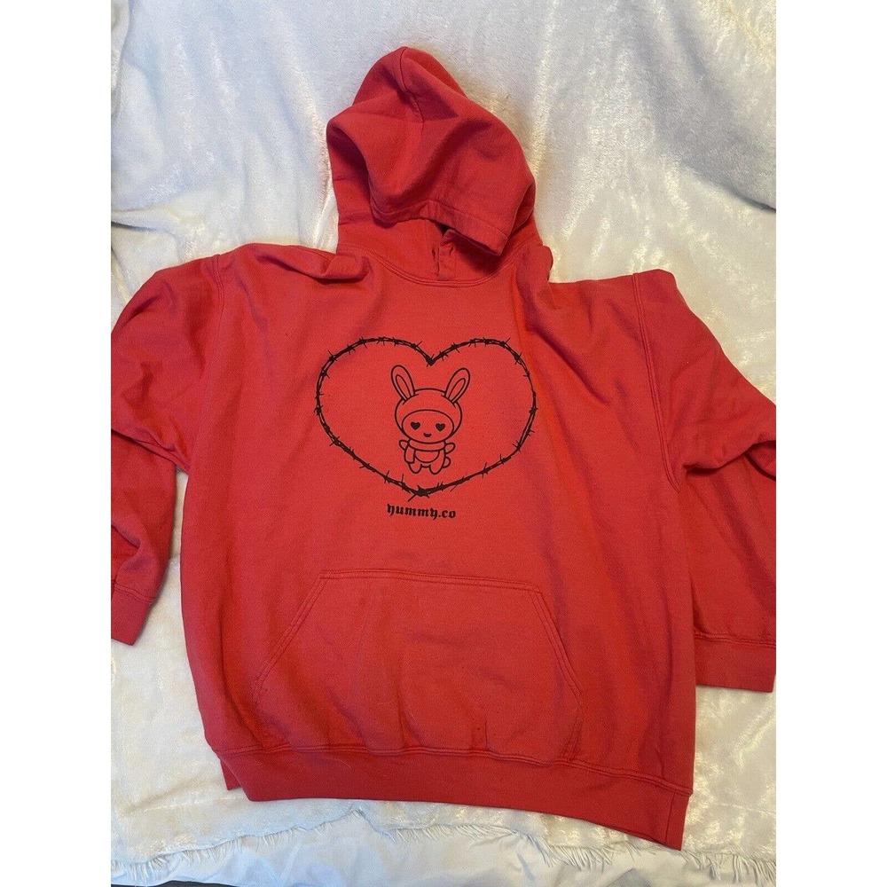 Tara Yummy Company Red Bunnies And Barbed Wire Hoodie Merch Tour Sweater Band T
